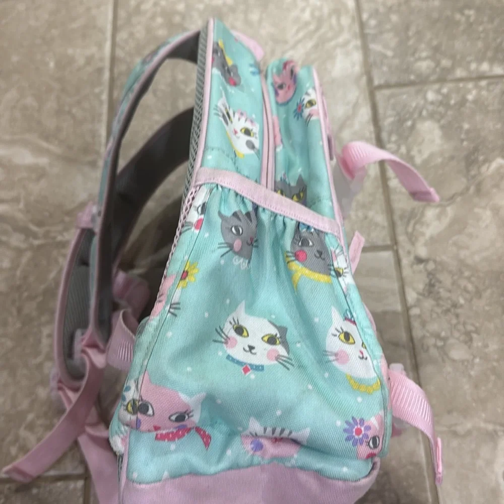 Pottery Barn Mackenzie Aqua Pink Princess‎ Kitty small backpack